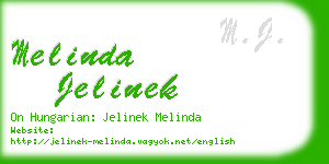 melinda jelinek business card